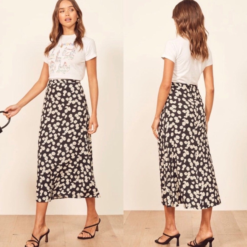 Reformation Bea Skirt in Daisy Print